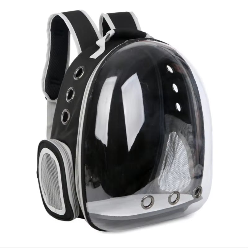 Transparent Capsule Pet Backpack - Portable Carrier for Cats, Puppies, and Small Animals - Breathable Design for Travel