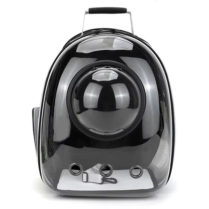 Transparent Capsule Pet Backpack - Portable Carrier for Cats, Puppies, and Small Animals - Breathable Design for Travel